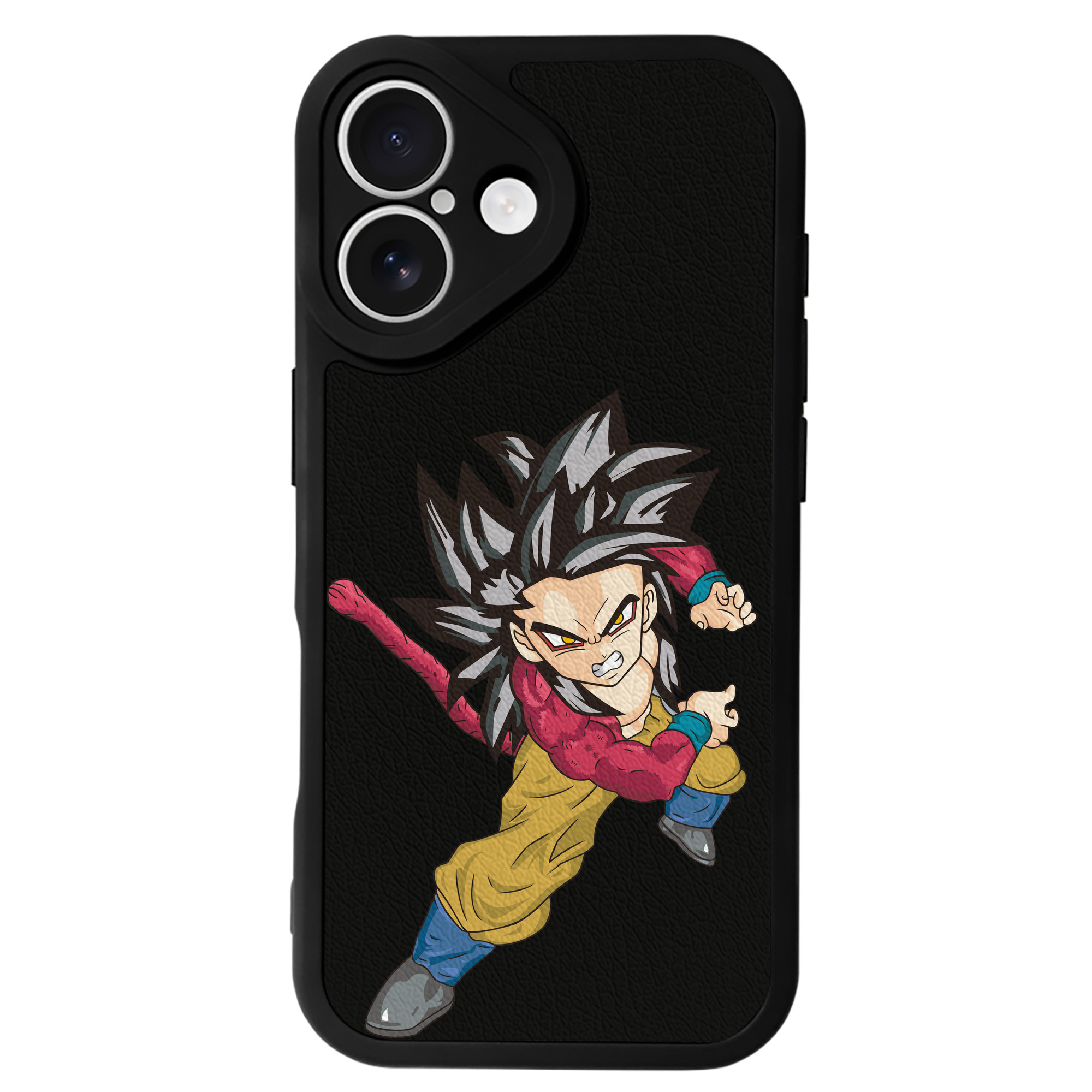 （画像用） ドラゴンボール 孫悟空（そん ごくう）Son Goku カカロット DRAGON BALL Kakarotto 【iPhone 16シリーズ対応】シリコンスマホケース（レザー調） 材質：シリコン